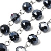 Handmade Rondelle Glass Beads Chains for Necklaces Bracelets Making AJEW-JB00120-07-1