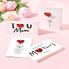 4Pcs 4 Styles Kraft Paper Greeting Cards AJEW-FS0001-29-10