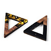 Opaque Resin & Walnut Wood Pendants RESI-TAC0021-68-2