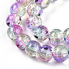 Transparent Crackle Glass Bead Strands X1-GLAA-T025-8mm-02C-3