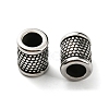 Retro 304 Stainless Steel Large Hole Barrel Beads STAS-E073-05-2