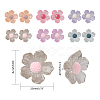 30Pcs 6 Colors Transparent Resin Cabochons RESI-CJ0001-239-2
