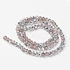Electroplate Transparent Glass Beads Strands EGLA-A034-T3mm-M08-2