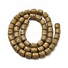Electroplated Natural Lava Rock Beads Strands G-G984-16B-2