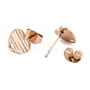 Ion Plating(IP) 304 Stainless Steel Stud Earring Findings STAS-I183-03A-RG-3