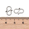Non-Tarnish 304 Stainless Steel S-Hook Clasps STAS-R157-03P-3