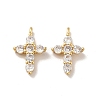 Brass Micro Pave Cubic Zirconia Pendants X-KK-B059-18G-1