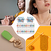 Polka Dot Elephant Alloy Enamel Pendant Locking Stitch Markers HJEW-AB00130-5
