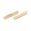 Rack Plating Brass Micro Pave Cubic Zirconia Connestor Charms KK-D073-03G-02-NR-2