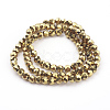 Electroplate Glass Bead Strands EGLA-R042-4mm-M-2