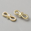 Alloy & White Plastic Pearl Links Connector Charms FIND-WH0365-082G-04-2