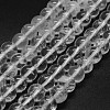 Natural Clear Quartz Crystal Beads Strands G-F570-01-8mm-1