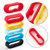 Gorgecraft 36Pcs 9 Colors Silicone Replacement Watch Band Strap Loops SIL-GF0001-10-4