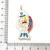 Brass Enamel Pendants KK-Z153-06G-02-3