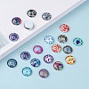 Mosaic Printed Glass Half Round/Dome Cabochons GGLA-N004-12mm-G-6