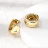 Brass Micro Pave Clear Cubic Zirconia Hoop Earrings EJEW-Z149-02G-2