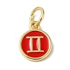 Real 18K Gold Plated Brass Enamel Charms KK-L216-001G-I03-1