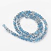 Electroplate Transparent Glass Beads Strands EGLA-A034-T8mm-M18-2