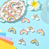 DIY Rainbow Opaque Resin Dangle Earring Jewelry Kits DIY-YW0010-80-4