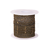 Soldered Brass Coated Iron Curb Chains CH-CJ0001-01A-AB-1