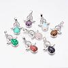 Natural & Synthetic Mixed Stone Pendants G-G651-A-1