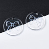 Transparent Resin Pendants RESI-N030-006D-4