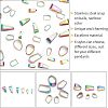 48Pcs 6 Style Ion Plating(IP) & PVD Vacuum Plating 304 Stainless Steel Snap On Bails STAS-UN0027-87-4
