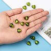 Handmade Silver Foil Glass Beads X-FOIL-R050-12x8mm-7-5