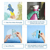 16Pcs Waterproof PVC Colored Laser Stained Window Film Static Stickers DIY-WH0314-098-3