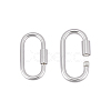 2Pcs 2 Styles 925 Sterling Silver Locking Carabiner Clasps STER-PH0003-92-1