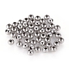 Non-Tarnish 304 Stainless Steel Round Seamed Beads A-STAS-R032-2mm-1