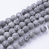 Natural Map Stone/Picasso Stone/Picasso Jasper Bead Strands G-G735-27F-10mm-1