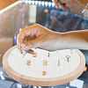 92-Slot Wooden Ring Jewelry Display Round Tray EDIS-WH0030-20A-6