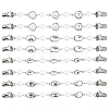 8Pcs 4 Styles Alloy Cardigan Clips HJEW-PH02390-1