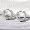 Tarnish Resistant 202 Stainless Steel Huggie Hoop Earrings EJEW-O087-09A-P-1