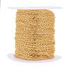 Brass Flat Oval Cable Chains CHC025Y-01-G-4