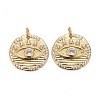 Brass Micro Pave Clear Cubic Zirconia Pendants ZIRC-Z011-13G-1