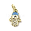Brass Micro Pave Cubic Zirconia Charms KK-E092-25G-02-1