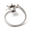 Rotatable Cat Eye Open Ring with Cubic Zirconia RJEW-Q776-01G-03-5