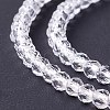 Transparent Glass Beads Strands GLAA-C019-01A-11-4