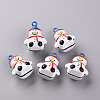 Baking Paint Brass Bell Pendants KKB-S002-015B-1