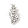 Brass Micro Pave Clear Cubic Zirconia Pendants LS-KK-U046-02P-06-1