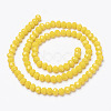 Opaque Solid Color Glass Beads Strands EGLA-A034-P10mm-D04-2