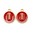 Golden Plated Alloy Enamel Charms ENAM-S118-03I-1