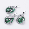 Synthetic Malachite Pendants G-E442-04B-1