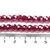 Electroplate Transparent Glass Beads Strands EGLA-A035-T6mm-A07-4
