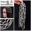 Alloy Rhinestone Mesh Headbands OHAR-WH0011-44-3