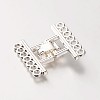 7 Strands Alloy and Brass Fold Over Clasps PALLOY-N0112-03P-2