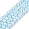Electroplate Glass Beads Strands EGLA-A044-P8mm-B06-1
