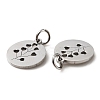 Non-Tarnish 304 Stainless Steel Charms STAS-D050-07P-11-3
